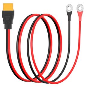 daitoku XT90 to O Ring Terminal Cable, 10AWG XT90 Female to O Ring Connector Cable XT90 Extension Cable for Solar Portable Power Station RC Lipo Battery FPV Racing Drone (3.3FT) in Kuwait