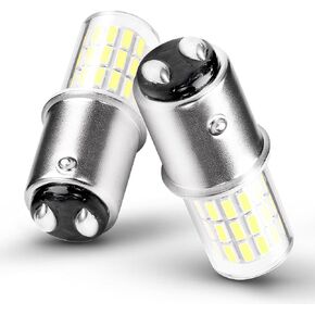 1156 BA15S 1141 لمبات LED 6000K أبيض، 12-24 فولت 5 وات 1003 7506 1156A لمبة عكسية، 500LM حربة لمبة اتصال واحدة للنسخ الاحتياطي أضواء الفرامل الخلفية RV العربة مقطورة جزازة العشب أضواء داخلية لصندوق السيارة، قطعتان in Kuwait