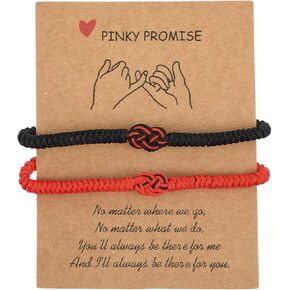 أساور متطابقة للأزواج، سوار وعد الخنصر، سوار سلسلة أحمر لصديقها، هدايا علاقة لمسافات طويلة، مجوهرات صديق لذكرى عيد الميلاد in Kuwait