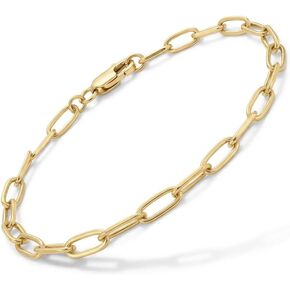 14K Gold Plated Paperclip Chain Jewelry for Women - Tarnish Resistant Minimalist Link Jewelry for Layering & Everyday Wear, Gift for Her in Kuwait