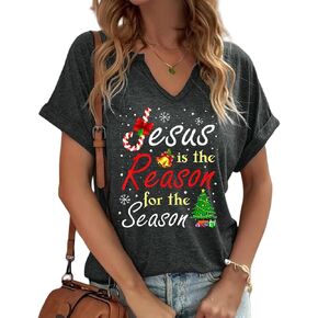 Christian Shirts Tees for Women/Jesus Faith T-Shirt/Bible Verse Shirt/Inspirational Graphic Tee Short Sleeve Tops in Kuwait