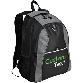 حقائب ظهر على شكل قرص العسل بلون متباين، باللون الأزرق - اسمك - حقيبة ظهر مطرزة مخصصة للكلية والأعمال in Kuwait