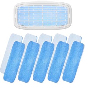 10 Pack RV AC Filters – MERV 6 Replacement for Air Conditioner Vent (12.875" x 5.5") – Polyester Cotton, Blue & White Design in Kuwait