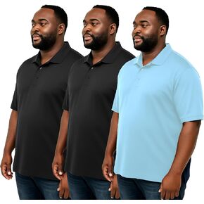 قميص بولو رجالي كبير الحجم من JC DISTRO - ملابس عمل وكاجوال - قطن ناعم من الداخل وبوليستر مسامي من الخارج، حتى Big7XL in Kuwait