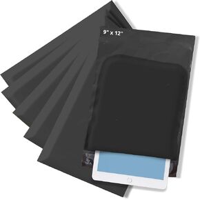 أكياس بريدية من البوليستر ذاتية الغلق مقاس 9 × 12 بوصة من The Boxery - 1000 عبوة | أظرف شحن مقاومة للماء ومقاومة للتمزق in Kuwait