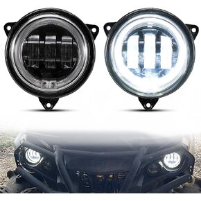 AUPOWERO LED Low Beam Headlights for Outlander 500 650 800 850 1000 2012-2022 XMR STD XT XT-P, Head Lamp with Halo Ring DRL Kit Accessories, 2PCS, Replace #710006177 in Kuwait