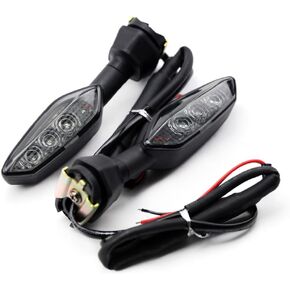 إشارات انعطاف الدراجة النارية - ضوء كهرماني، 12 فولت، ضوء مؤشر LED لـ Kawasaki KLR650 650 1000 Z900/RS Z650/RS Z1000/R Z400 (دخان) in Kuwait