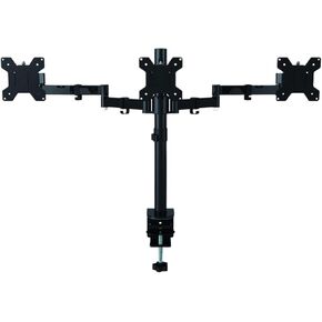 Fully Adjustable Three Arm Triple LCD LED Monitor Desk Stand Mounting Bracket 360 Degree Rotation 180 Degree Pull Out Swivel Arm in Saudi Arabia