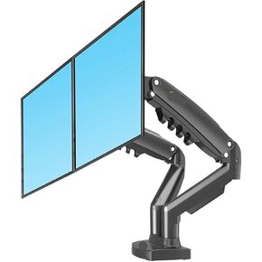 F160 Gas Spring 360 Degree Desktop 17"-27" Dual Monitor Stand Arm with USB3.0 Monitor Mounting Bracket, Each Load 2-9kg(Black with 1xUSB3.0) in Saudi Arabia