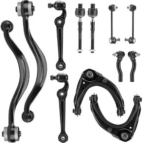 Front Upper Lower Control Arm with Ball Joint for Ford Fusion Mercury Milan 2006-2007 for Lincoln Zephyr FWD 2006, MKZ 2007 Front Rearward Lower Arm + Tie Rod Ends Suspension Kit K620636 K620635 12Pcs in Kuwait