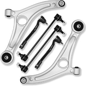 6pc Front Lower Control Arm Ball Joint Assembly Stabilizer Sway Bar End Link Tie Rod End Compatible with Fit for Hyundai Azera, for Kia Optima 2014 2015 2016 2017#OE MS901180 MS901181 K750658 in Kuwait