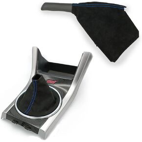 مجموعة أحذية Billetworkz Shift وE-Brake Boot لسيارة Subaru STI (2015-2021) - مصنوعة من نسيج ميكروسويد ممتاز، وخياطة باللون الأحمر والأسود in Kuwait