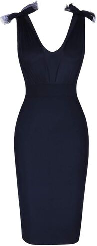 Whoinshop Women's Bandage Dress V-Neck Celebrity Bodycon Evening Party Dress in Saudi Arabia