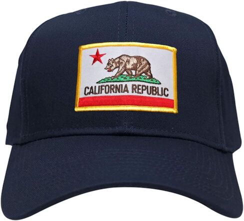 California Republic Embroidered Iron On Patch Gold Border Snapback Baseball Cap in Saudi Arabia