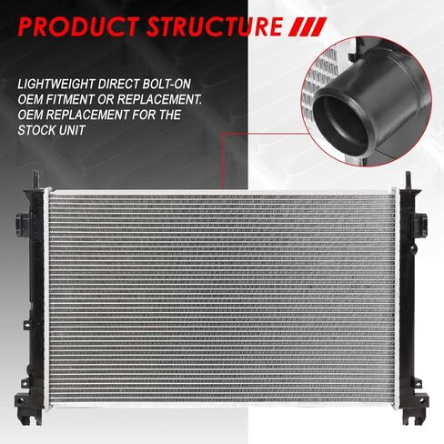 Auto Dynasty Radiator Compatible with 2007-2008 Chrysler Pacifica AT, DPI 13178 Factory Style 1-Row Cooling Radiator, Aluminum Core in Saudi Arabia