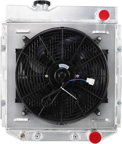 ALLOYWORKS 4 Row All Aluminum Radiator+Shroud+14"Fan For 1963-1966 Ford Mustang/Falcon/Mercury/Comet V8 in Saudi Arabia