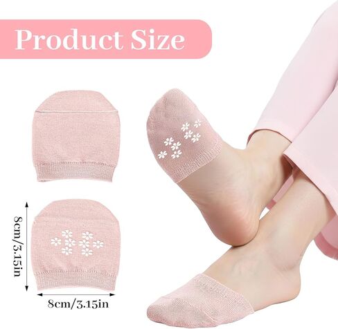 Half Socks Toe Socks Womens for Mules No Show Liner Toe Topper Covers Seamless Grip Invisible Non-Slip Liners for Clog Slip-ons 8 Pairs in Kuwait