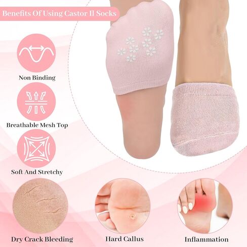 Half Socks Toe Socks Womens for Mules No Show Liner Toe Topper Covers Seamless Grip Invisible Non-Slip Liners for Clog Slip-ons 8 Pairs in Kuwait