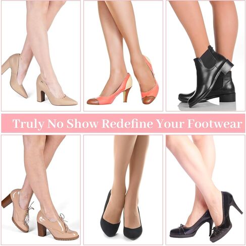 Half Socks Toe Socks Womens for Mules No Show Liner Toe Topper Covers Seamless Grip Invisible Non-Slip Liners for Clog Slip-ons 8 Pairs in Kuwait