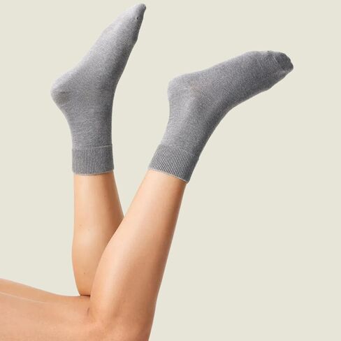 جوارب KNETLI النسائية الرسمية، جوارب دائرية، فائقة النعومة، رمادي مقاس 6-9، حزمة من 6 أزواج in Kuwait