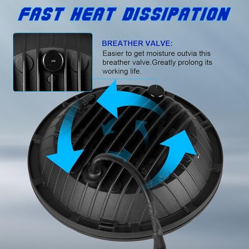 H6024 7-inch LED Headlights + 2504/12276/PSX24WCVP led Fog Lights Compatible with Wrangler (2010-2024), Round Headlamp High Low Beam, DOT Approved,H6024，4-Pack in Kuwait