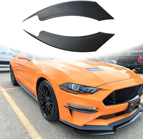Front Bumper Vent Winglets Compatible with 2018-2022 Ford Mustang GT Ecoboost Accessories Modern Style Fog Light Lamp Splitters Canard Trim Cover 2 Pcs (Matte Black) in Kuwait