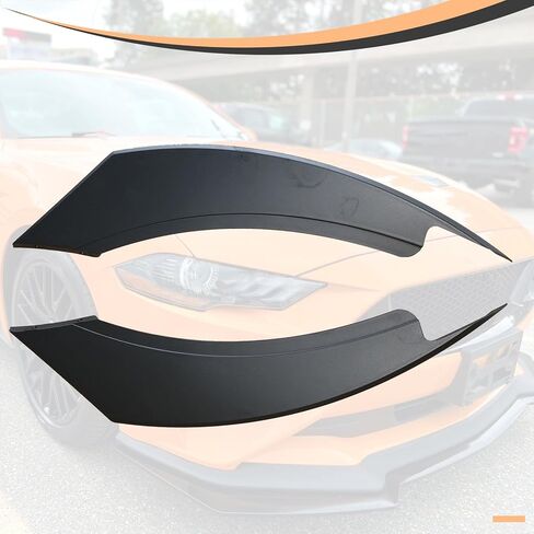 Front Bumper Vent Winglets Compatible with 2018-2022 Ford Mustang GT Ecoboost Accessories Modern Style Fog Light Lamp Splitters Canard Trim Cover 2 Pcs (Matte Black) in Kuwait