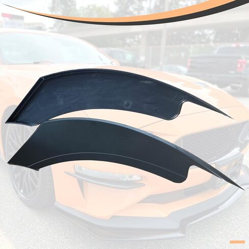 Front Bumper Vent Winglets Compatible with 2018-2022 Ford Mustang GT Ecoboost Accessories Modern Style Fog Light Lamp Splitters Canard Trim Cover 2 Pcs (Matte Black) in Kuwait