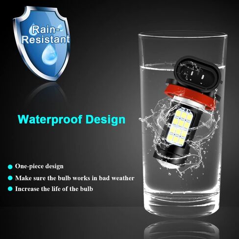 مصابيح LED ICBEAMER 9005/HB3، طقم استبدال المصابيح الأمامية LED عالية الشعاع للتوصيل والتشغيل، 6000 كلفن أبيض ساطع، استبدال الهالوجين، تركيب سريع، عبوة من قطعتين in Kuwait