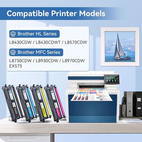 MYTONER Compatible Toner Cartridge Replacement for Brother TN635XL TN-635XL TN635 for HL-L8430CDW HL-L8430CDWT HL-L8570CDW MFC-L8730CDW MFC-L8930CDW MFC-L8970CDW MFC-EX575 Printer (4 Pack, B/C/M/Y) in Kuwait