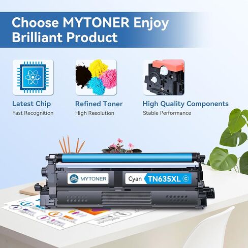 MYTONER Compatible Toner Cartridge Replacement for Brother TN635XL TN-635XL TN635 for HL-L8430CDW HL-L8430CDWT HL-L8570CDW MFC-L8730CDW MFC-L8930CDW MFC-L8970CDW MFC-EX575 Printer (4 Pack, B/C/M/Y) in Kuwait
