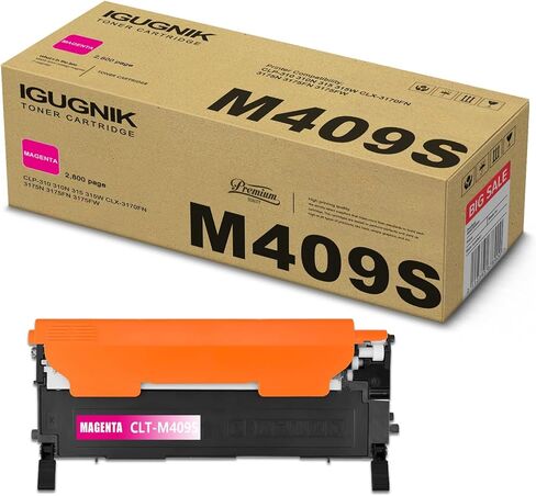 1 Pack CLT-M409S Magenta Toner Cartridge High Yield 2,800 Pages Compatible for Samsung CLP-310 310N 315 315W CLX-3170FN 3175N 3175FN 3175FW Printer in Kuwait
