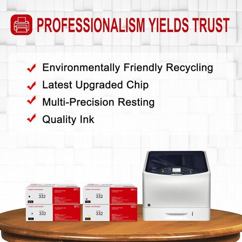 2 عبوة 332 6262B012 خرطوشة حبر سماوي: متوافقة مع CRG 332 6262B012 بديلة لطابعة Canon Color imageCLASS LBP7780Cdn in Kuwait