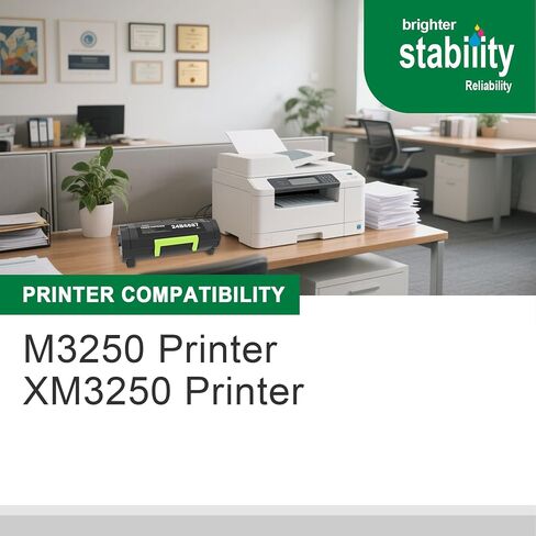 خرطوشة حبر سوداء 24B6887 عالية الإنتاجية (22,000 صفحة) بديلة لخرطوشة الحبر Lexmark 24B6887 للطابعة M3250 XM3250 in Saudi Arabia