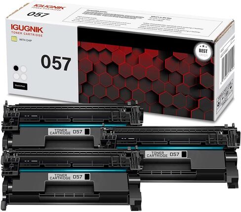 3 Pack CRG 057 Black Toner Cartridge, Compatible for Canon CRG 057 Toner Replacement for ImageCLASS MF445dw ImageCLASS MF445dwbn ImageCLASS MF448dw ImageCLASS MF449dw ImageCLASS LBP226dw Printer in Kuwait