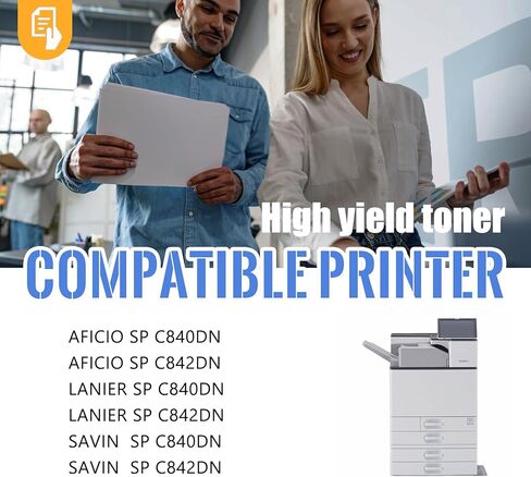 1 Pack SP C840A Yellow Toner Cartridge | Replacement for Ricoh SP C840A Work with Aficio SP C840DN C842DN Lanier SP C840DN C842DN Savin SP C840DN C842DN | 821256 in Kuwait