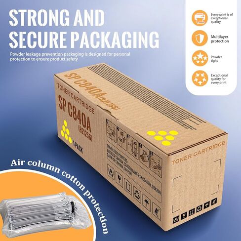1 Pack SP C840A Yellow Toner Cartridge | Replacement for Ricoh SP C840A Work with Aficio SP C840DN C842DN Lanier SP C840DN C842DN Savin SP C840DN C842DN | 821256 in Kuwait