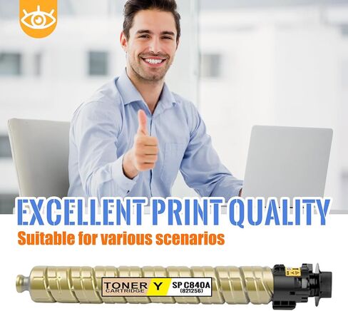 1 Pack SP C840A Yellow Toner Cartridge | Replacement for Ricoh SP C840A Work with Aficio SP C840DN C842DN Lanier SP C840DN C842DN Savin SP C840DN C842DN | 821256 in Kuwait