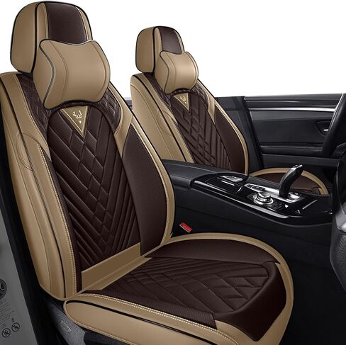 Seat Covers for Porsche Cayenne 2003-2025, Waterproof Nappa Leather Car Seat Covers Front Seats(Luxury, Black) in Kuwait