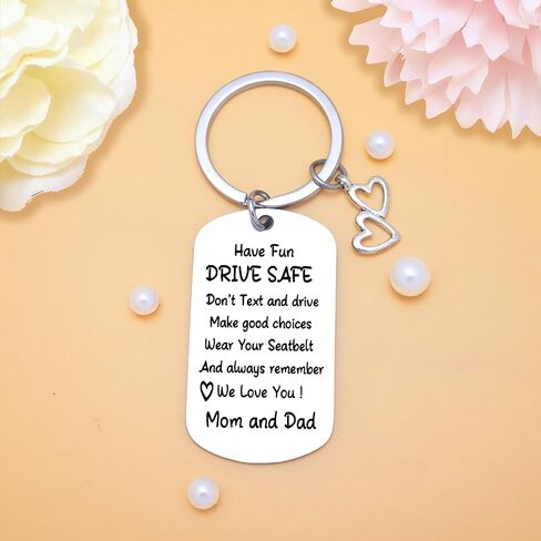 New Driver Gift Drive Safe Keychain for Teens Boys Girls From Mom Dad Sweet 16 Trendy Stuff in Kuwait