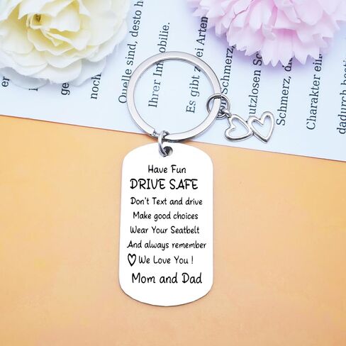 New Driver Gift Drive Safe Keychain for Teens Boys Girls From Mom Dad Sweet 16 Trendy Stuff in Kuwait