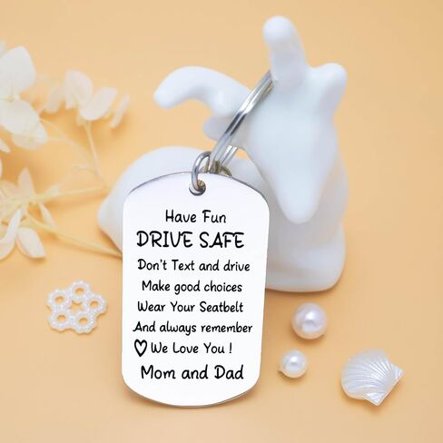 New Driver Gift Drive Safe Keychain for Teens Boys Girls From Mom Dad Sweet 16 Trendy Stuff in Kuwait