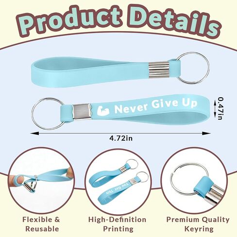 BEXOA 10/50/100/500 Pcs Bulk Custom Silicone Keychains Personalized Rubber Keychains with Text Logo for Events Awareness (Printing) in Kuwait