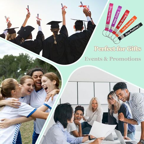 BEXOA 10/50/100/500 Pcs Bulk Custom Silicone Keychains Personalized Rubber Keychains with Text Logo for Events Awareness (Printing) in Kuwait