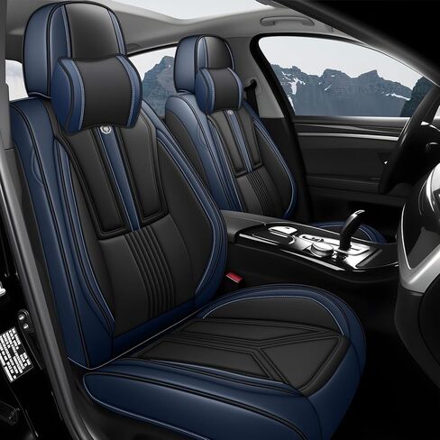 Car Seat Cover Full Set for Jeep Wrangler 2000-2026,Faux Leather Seat Cover for Car,Breathable Vehicle Cushions Cover Waterproof Automotive Seat Covers with Headrests(5 seat,Black&Gray) in Kuwait