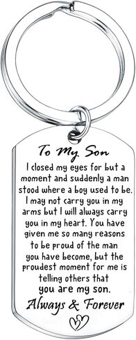 Son Gifts Inspirational Keyring From Mum Dad Christmas Birthday For Son Graduation Gifts From Mum Dad in Saudi Arabia