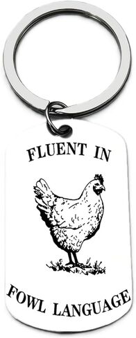 الفكاهة هدية يجيد لغة الطيور مضحك الدجاج المفاتيح لطيف كيرينغ عيد الميلاد هدية عيد ميلاد للرجل المرأة in Kuwait