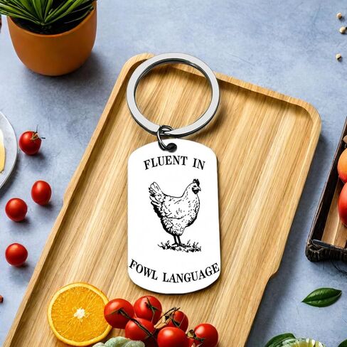 الفكاهة هدية يجيد لغة الطيور مضحك الدجاج المفاتيح لطيف كيرينغ عيد الميلاد هدية عيد ميلاد للرجل المرأة in Kuwait