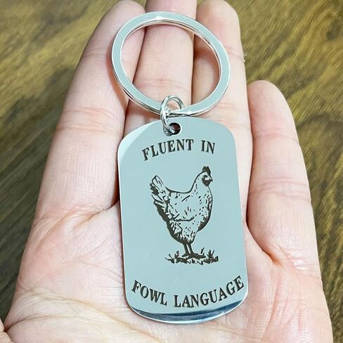 الفكاهة هدية يجيد لغة الطيور مضحك الدجاج المفاتيح لطيف كيرينغ عيد الميلاد هدية عيد ميلاد للرجل المرأة in Kuwait