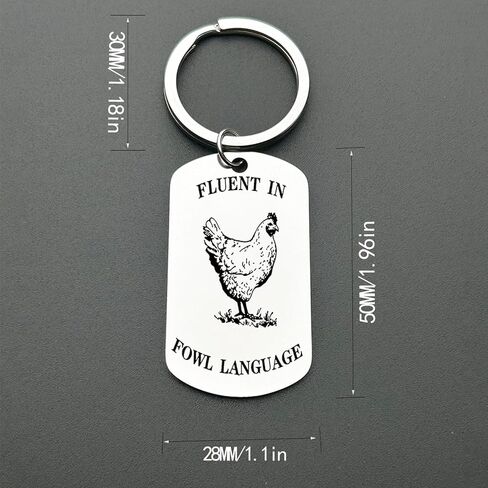 الفكاهة هدية يجيد لغة الطيور مضحك الدجاج المفاتيح لطيف كيرينغ عيد الميلاد هدية عيد ميلاد للرجل المرأة in Kuwait